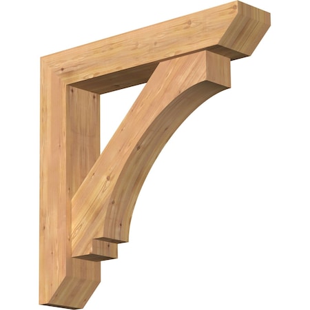 Ekena Millwork Imperial Slat Smooth Bracket w/ Offset Brace, Western Red Cedar, 7 1/2"W x 38"D x 38"H BKT0806X38X38IMP06SWR